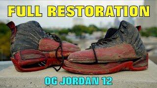 OG JORDAN 12 FULL RESTORATION!! (FOUND IN TRASH)