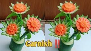 GARNISH WORTEL‼️HIASAN TUMPENG ULANG TAHUN//HOW TO MAKE CARROT FLOWER GARNISH