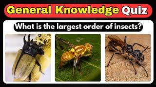 Can You Answer These 10 Insects General Knowledge Quiz Questions || Helian GK Quiz