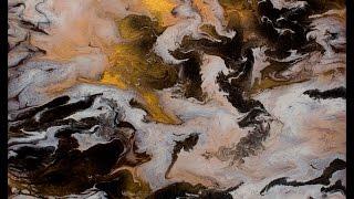 Fluid Painting "Untitled Gold (no.1)" by Charles E. McNeal