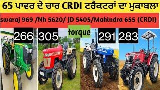 Top 4  CRDI tractors  comparison in 65 Hp catagory  ਚਾਰ ਪ੍ਰਮੁੱਖ 65 ਪਾਵਰ ਦੇ crdi ਟਰੈਕਟਰਾਂ ਦਾ ਮੁਕਾਬਲਾ