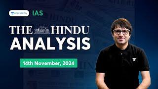 The Hindu Newspaper Analysis LIVE | 14th November | UPSC Current Affairs Today | Sarmad Mehraj