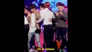 BTS Jin hugging Jaebeom 