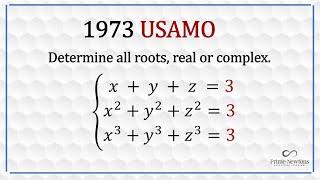 1973 USAMO ( System of equations)