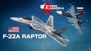 New Su-30SM Flanker-H Vs F-22 Raptor Thrust Vectoring Dogfight | Digital Combat Simulator | DCS |