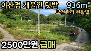 (매물번호13552) 2500만원 영동부동산 936㎡(283) 영동땅 영동토지매매매물 개울낀땅 주말농장 소액싼땅 텃밭 시골땅 촌땅 대전토지 보은부동산 청주땅 옥천토지 옥천부동산