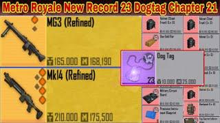 I Made New Record With Mk14 + MG3 In Metro Royale Chapter 21 - Pubg Mobile