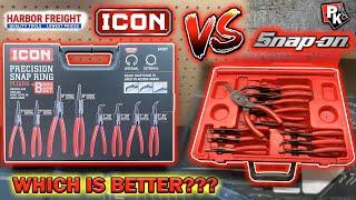 HARBOR FREIGHT ICON VS SNAP-ON Snap ring pliers / Which is better #harborfreight #snapon