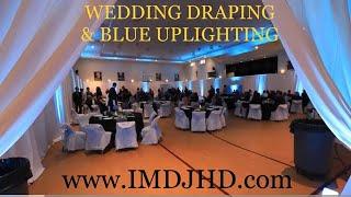 Wedding Draping, Blue Uplighting, & Mirror Photobooth DC MD VA DMV - Ideal Media DJ Near Me