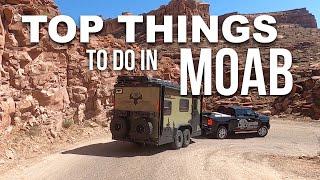 Top things to do in Moab! Where to camp in Moab with an off-grid trailer. Xplore, Taxa ROA (2021)