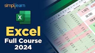 Excel Tutoring | Excel Full Course 2024 | Excel Tutorial For Beginners | Excel | Simplilearn