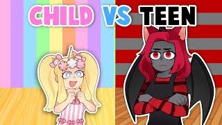 CHILD Vs TEEN In Adopt Me! (Roblox)
