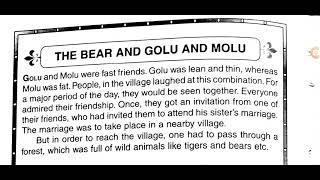 The Bear and Golu and Molu || English story reading || how to read English stories || English story
