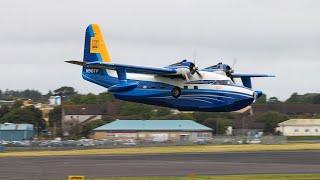 Grumman Albatross Low pass at Prestwick Airport 4K