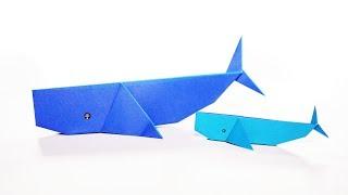 Origami Whale - Paper Folding / Papier Falten / 종이접기 - Paper Crafts 1101 おりがみ