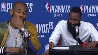 "From The Tip Until The End" | Funny Postgame Moment | James Harden, CP3, & Clint Capella