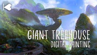 Giant Treehouse | Digital Painting (timelapse)