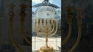 The Temple menorah in the Jewish Quarter in the Old City of Jerusalem , Israel 2024