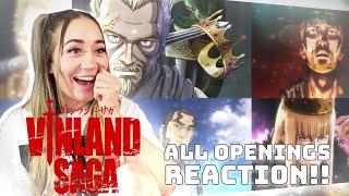 BANGER ALERT!!! First Time Reacting to ALL VINLAND SAGA Openings (1-4)