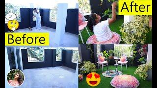 small balcony makeover and decorating ideas|බැල්කනි එක ලස්සන කර ගත්ත විදිහ|madhu