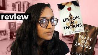 A Lesson in Thorns + Feast of Sparks by Sierra Simone | REVIEW