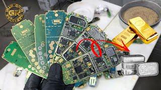 Gold & Silver from Nokia Cell Phones  | Recover Gold From Mobile Phones | Gold & Silver Recovery