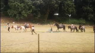 KIDS HORSE RACE IN SAINT PAUL TROIS CHATEAUX IN FRANCE