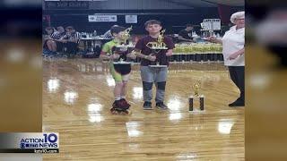 Local 10-year-old boy with one arm earns bid to compete in speed skating Nationals