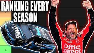 Ranking Every NASCAR Season I've Watched!