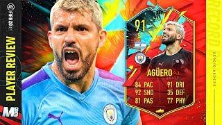 RECORD BREAKER AGUERO PLAYER REVIEW | 91 RECORD BREAKER AGUERO WORTH IT? | FIFA 20 Ultimate Team