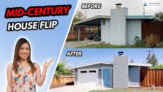 Mid Century House Flip Before & After-70 Year Old Home Flip, Mid Century Home Renovation, Home Tour