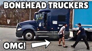 OMG MOMENTS in TRUCK STOPS | Bonehead Truckers