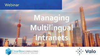 Managing multilingual intranets