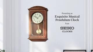 Musical Pendulum Clock with 18 Melodies from Seiko Clocks | QXM610B