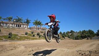 Suspension ️  Alex sending the #super73 K1d @Super73  4 year old ripping #ebike #bikelife