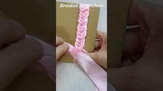 DIY Ribbon Crafts - How to Make Braided Scrunchies with Satin Ribbon #scrunchie #diy #craft