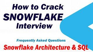 How to Crack Snowflake Interview I Frequently Asked Questions I Snowflake Architecture ISQL