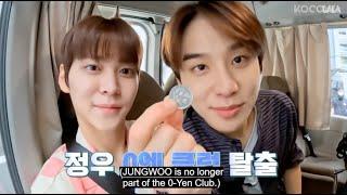 NCT's Jungwoo shows SM Rookie Eunseok a magic trick (Welcome to NCT Universe)