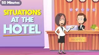 At The Hotel Complication | Checking-in and making complaints  | 50 minutes to learn English