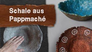 Schale aus Pappmaché  - Abformung mit Pulpe