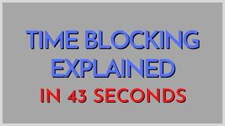 TIME BLOCKING method in 43 seconds - time block like Cal Newport #SHORTS