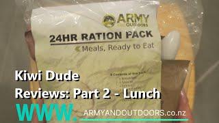 Kiwi Dude Reviews: Army & Outdoors 24HR Ration Pack (Part 2 - Lunch)