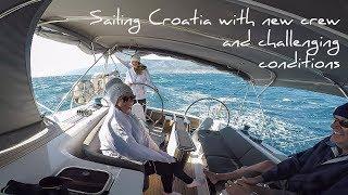 21. Sailing with strong winds and new crew | Sail Croatia | Sailing from Brac to Dubrovnik