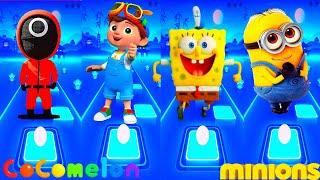 Squid Game  Cocomelon  SpongeBob  MINIONS - Coffin Dance Song Cover TIlES HOP