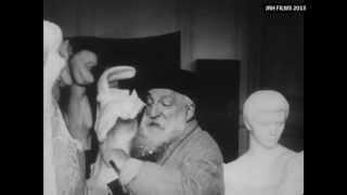 Auguste Rodin - Filmed Sculpting in his Studio (1915)