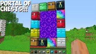 How TO BUILD BEST NETHER PORTAL FROM CHESTS in Minecraft Challenge 100% Trolling