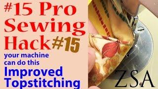 Pro Sewing Hacks: #15  | Clean Start Topstitching Method | Zazu's Stitch Art Tutorials