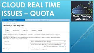 Cloud Real time issues and blockers - Quota limit