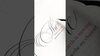 BEST T Letter Calligraphy Tricks You Need to Know! #calligraphy #shorts #short