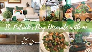 ST PATRICK'S DAY DECORATE WITH ME // LIVING ROOM + TABLE TOP DECOR // COOK WITH ME HEALTHY DINNER